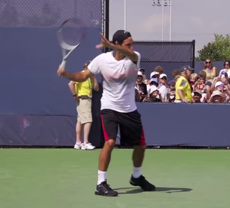 Apertura nel dritto a tennis, Roger Federer