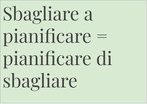 Pianificare efficacemente